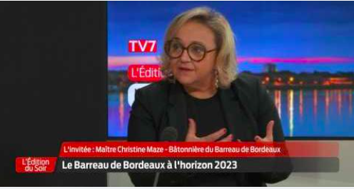 INTERVIEW TV7 de MME LA BATONNIERE