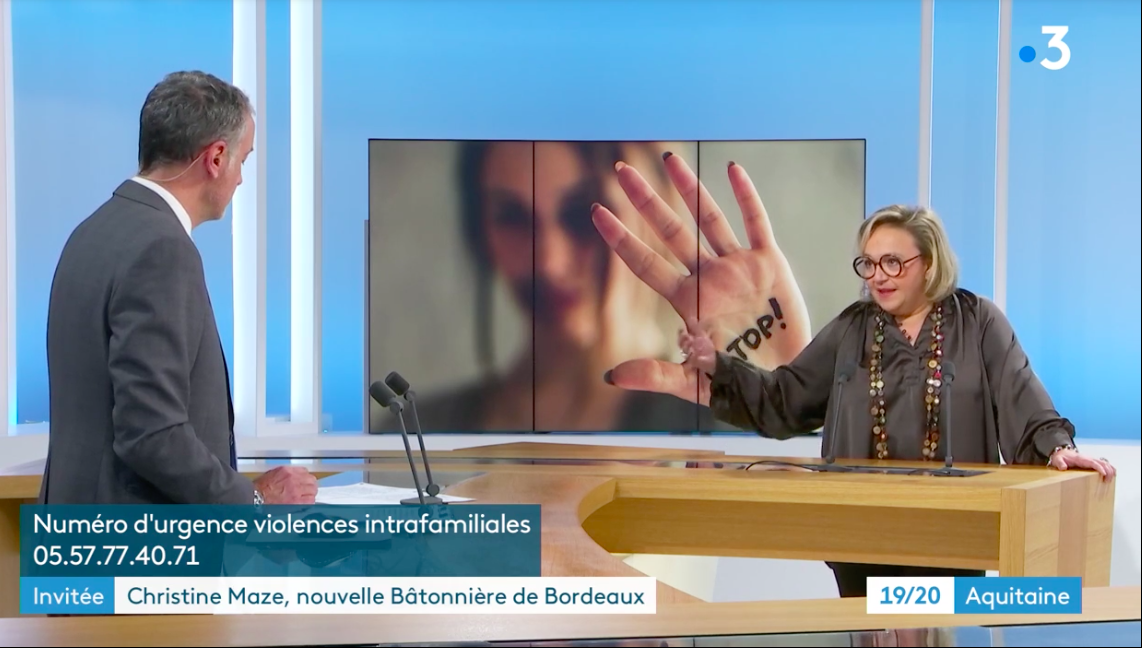 INTERVIEW DE MME LA BATONNIERE - JOURNAL DU 1ER FEVRIER France 3