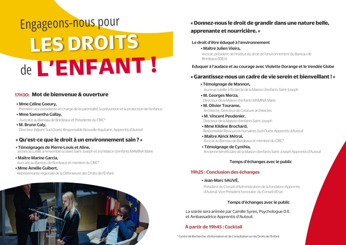  “Engageons-nous pour les droits de l’enfant !”